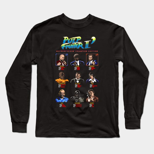 Pulp Fighter II' Motherfuckin' Champion Edition Long Sleeve T-Shirt by FilippoMorini